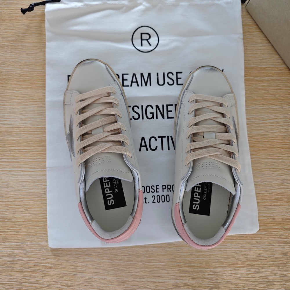 Superga Women's Sneakers in Cream and Pink